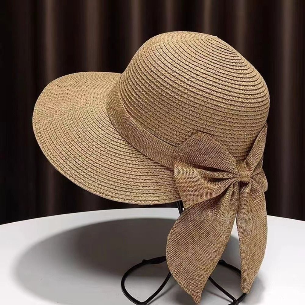 Topi matahari ikatan simpul un - Bucket Hat Straw ulasan dan harga