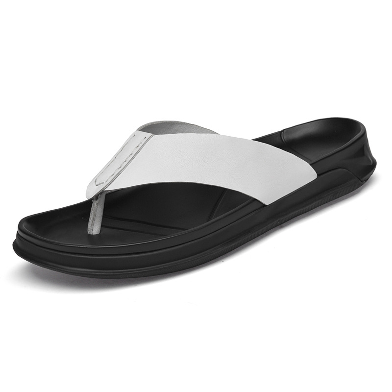 Sandal Kulit Asli Musim Panas  - Flip Flop Leather Men ulasan dan harga