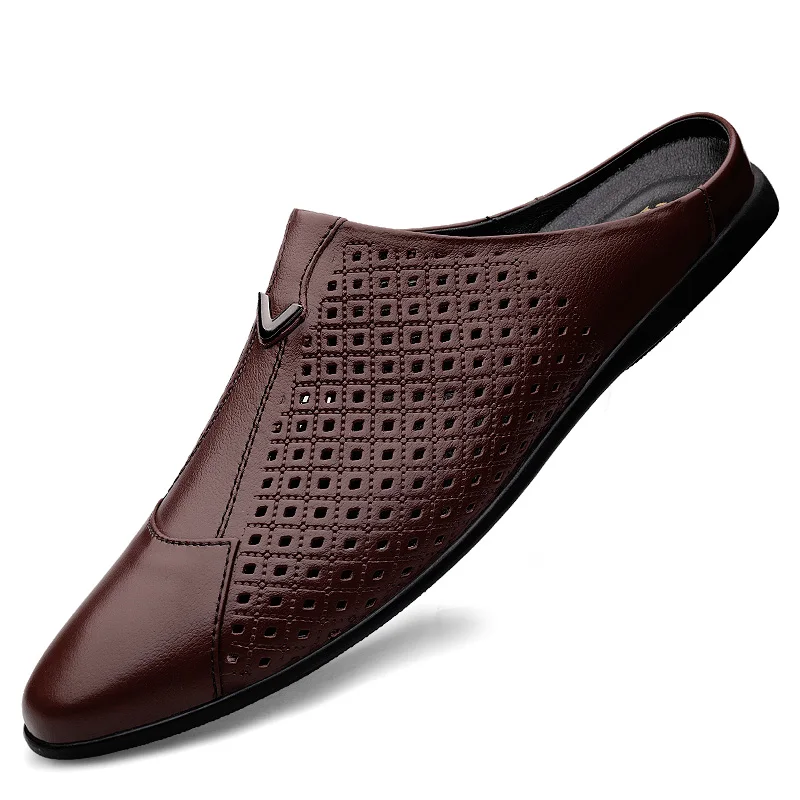 2024 Dewasa musim panas seteng - Flip Flop Leather Men ulasan dan harga
