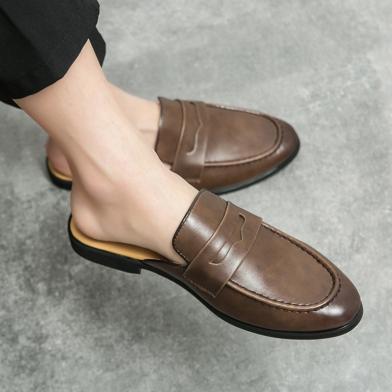 Sepatu Setengah Pria Mules Mus - Flip Flop Leather Men ulasan dan harga